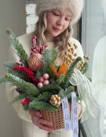 Новогодняя композиция на стол №1813