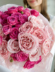 Микс роз в белом оформлении №1676