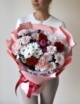 Яркий букет в розовом оформлении №829 Яркий букет в розовом оформлении №829