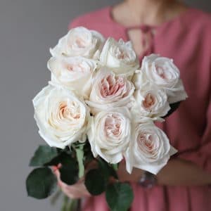 Монобукет из 9 пионовидных роз №1027 - Фото 4