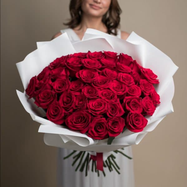 Букет из красных роз (41 шт) №721 - Фото 15