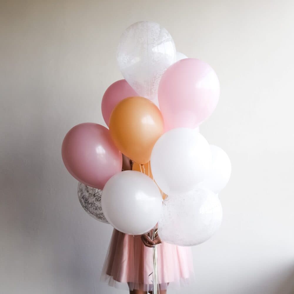 Воздушные шары в персиковой гамме (15 шт) №286 - Фото 1
