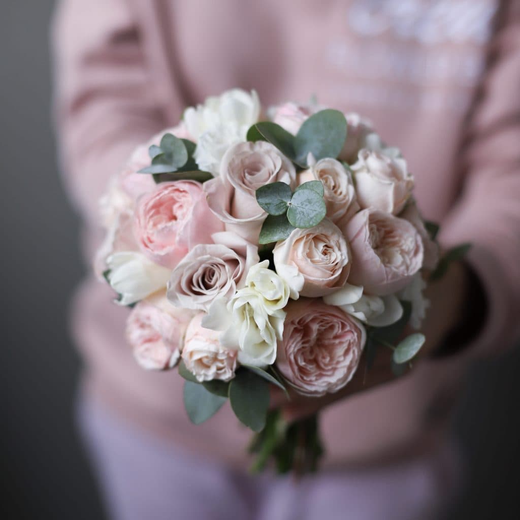 Букет невесты с пепельными розами  №983 - Фото 3