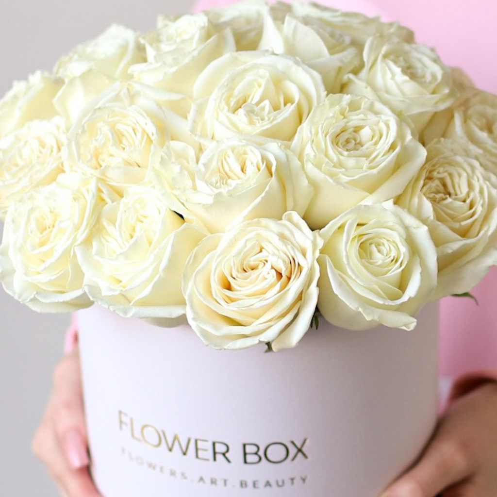 Коробка с розами размера S (23 шт) №1904 - Фото 2