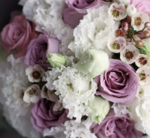 Свадебный букет с лавандовыми розами №992 - Фото 4