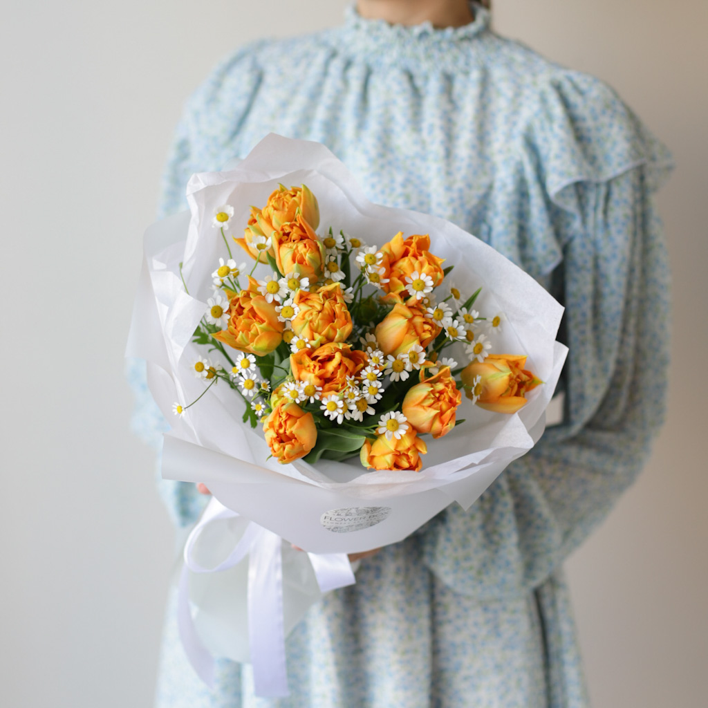 Тюльпаны с ромашками (11 шт) №1863 - Фото 38